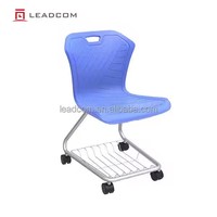 Chaise de classe mobile en plastique moderne Leadcom L-M01-1 pour salle de conférence, école, sièges collaboratifs