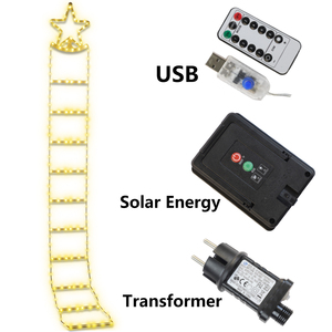 USB kết nối 3m Santa Claus leo thang ánh sáng ấm áp giáng sinh trang trí nhà ngoài trời Vườn giáng sinh ornement Quà Tặng - Product Image 3