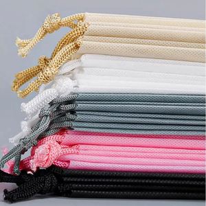 Sacs cadeaux en non-tissé avec cordon de serrage 45x55cm, en gros, réutilisables, avec logo personnalisé pour mariage, fête, Noël - Product Image 4