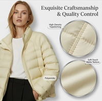 Manteau d'hiver réversible pour femme avec capuche, rembourrage en duvet 100g-150g, écologique, respirant, séchage rapide, manches régulières, coque en polyester