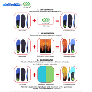 Solette Ortopediche Sportive JOGHN in EVA con Supporto Alto dell'Arco Plantare da 3cm per Dolore al Piede - OEM/ODM - Product Image 3