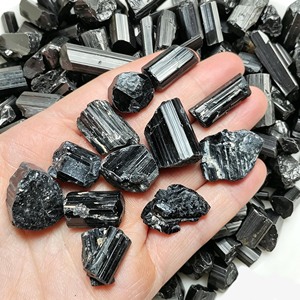 <span class=keywords><strong>Piedras</strong></span> de Turmalina Negra Natural en Bruto, Forma de Llama, para Decoración del Hogar y Colección, Gran Venta - Product Image 4