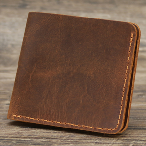 <b>Men's</b> Vintage Genuine Leather Slim Fold Short <b>Card</b> <b>Holder</b> Cash <b>Wallet</b> Minimalist Short Length Design Made in Bangladesh - Product Image 3
