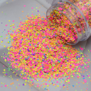 Suministros para Manualidades, Purpurina Gruesa <span class=keywords><strong>Rosa</strong></span> <span class=keywords><strong>Mate</strong></span>, Purpurina Gruesa Neón Mixta para Decoración Navideña, Vasos y Manualidades - Product Image 3