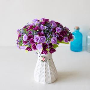 21 Diamond Rose 7 Fork Spring Small Rose Bud Flores artificiales Flores de plástico - Product Image 4