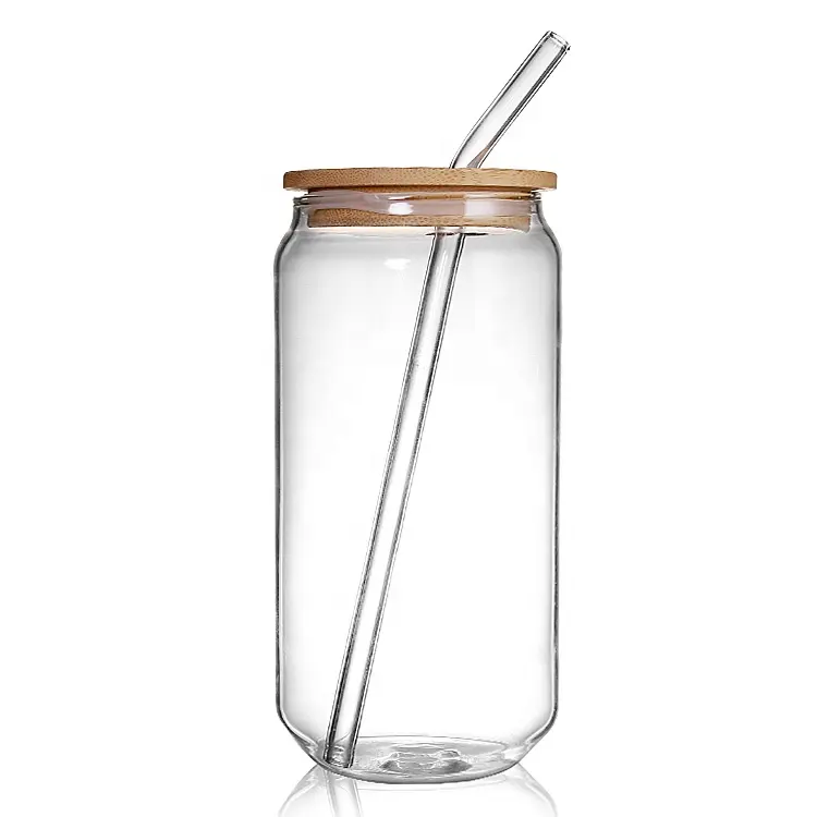 Caneca de vidro borosilicado, caneca de vidro, xícara de café, para cerveja, pode moldar, com canudo de vidro, palha de bambu, venda imperdível