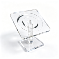 Présentoir carré incliné en acrylique transparent avec rainure en U pour bracelets, perles et bijoux – Organisateur de vitrine