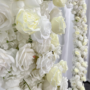 Arche de fond en corne élégante faite à la main, arche de mariage à fleurs en soie artificielle personnalisable pour Thanksgiving Pâques Graduation - Product Image 5