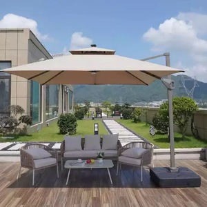 Best Price Large Outdoor Commercial Aluminum Windproof Durable Folding Arm Retractable Patio Umbrella for Hotels Restaurants - Product Image 2