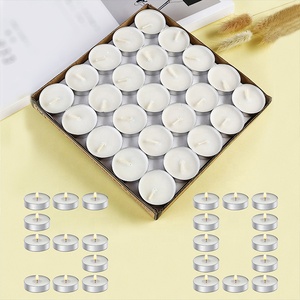 Bougies <span class=keywords><strong>Rechaud</strong></span> en cire de paraffine blanche Ensemble de bougies chauffe-plat à base d'aluminium durables de 4 heures pour les cérémonies religieuses Décor de restaurant - Product Image 6