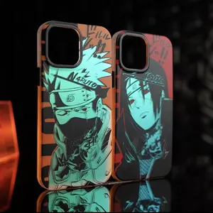 Mode de rue IMD Laser Anime Narutos Luffy Zoro iphonee étui pour iPhone 14 13 12 Pro max 11 dessin animé coque de téléphone couverture arrière