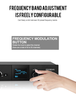 Système de monitoring intra-auriculaire sans fil ER-102 UHF Stéréo Professionnel Studio Scène IEM avec 1 émetteur et 2 récepteurs de poche