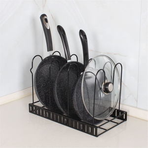 Pentola in metallo regolabile Multi strato Organizer da cucina <span class=keywords><strong>per</strong></span> <span class=keywords><strong>padelle</strong></span> coperchi pentole risparmio di spazio - Product Image 5