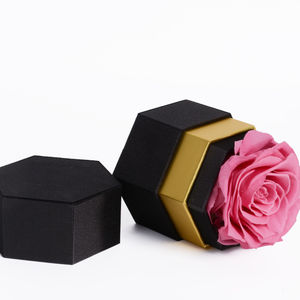 Il suo regalo festa della mamma <span class=keywords><strong>san</strong></span> <span class=keywords><strong>valentino</strong></span> anniversario di matrimonio compleanno conservato eterno per sempre 1 rosa in scatola esagonale - Product Image 6