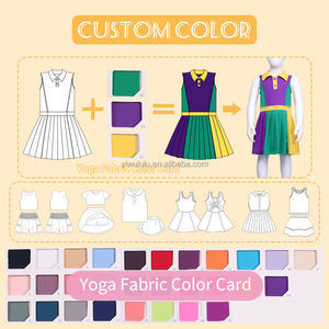 OEM & ODM, детская юбка для йоги и куртка для девочек, комплект из 2 предметов для йоги, топы для фитнеса, спортивные костюмы, комплект для занятий йогой, детская одежда - Product Image 5