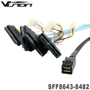Mini SAS interne SFF-8643 à (4) connecteurs SFF-8482 29pin avec la puissance <span class=keywords><strong>de</strong></span> SATA, 1M - Product Image 2