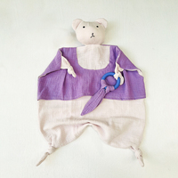 Vente en gros de coton biologique gaze mousseline mousseline emmaillotage lapin sécurité douche lapin landau jouet ensemble cadeau couverture bébé couette
