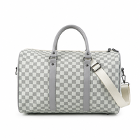 Sac de sport et de voyage en cuir durable grande capacité avec compartiment sec/humide et fermeture éclair tendance