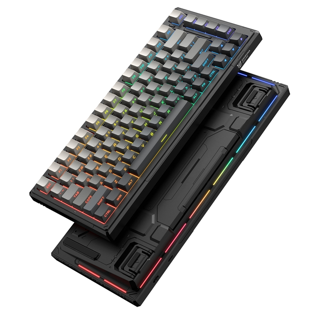 ONIKUMA G83 Three Mode Gasket Mechanical Keyboard Hot Swappable RGB Computer Gaming Keyboard 83 Keys Wireless Keyboard