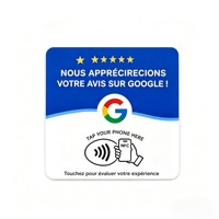 Carte de visite NFC en acrylique 13,56 MHz, support de table multilingue pour contrôle d'accès en entreprise et hôtel
