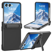 Étui pour Samsung Z Flip 8 avec protection d'écran intégrée, coque rigide en PC couleur unie avec charnière et support pour Samsung Galaxy Z Flip 8 7