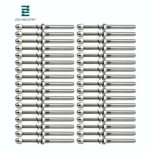 Modern Stainless Steel 316 Cable Railing Kit Hand Swage Threaded Stud Tensioner for 1/8\" Cable for Staircase