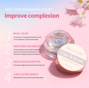 <span class=keywords><strong>Baume</strong></span> à lèvres et joues changeant de couleur personnalisé OEM ODM, sensible <span class=keywords><strong>au</strong></span> <span class=keywords><strong>pH</strong></span>, brillant magique, multi-<span class=keywords><strong>baume</strong></span> pour tous les tons de peau, imperméable, longue tenue - Product Image 6