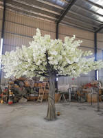 Interne und externe dekorative künstliche Hochzeitspflanzen: Weißer Kirschblüten-Kunstbaum für Salon-Dekorationen in Genf