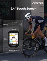 Ordinateur de vélo à écran tactile BSC300T, compteur de vitesse GNSS complet, autonomie de 20h, prend en charge le capteur de puissance et le capteur de fréquence cardiaque