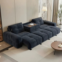 Canapé modulaire en tissu de lin crème, rembourré en éponge haute densité, amovible et lavable, pour hôtel et villa