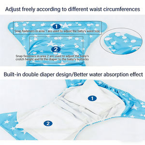 Vente <span class=keywords><strong>en</strong></span> gros de couches lavables pour bébé, douces, sans ourlet, respirantes, confortables et respectueuses de la peau - Product Image 5