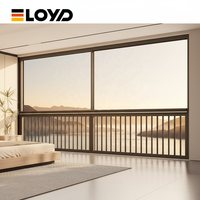 Ventana Corredera Horizontal de Aleación de Aluminio Eloyd, con Malla de Acero Inoxidable, Insonorizada, Diseño Moderno para Villas, Salas de Estar y Hoteles