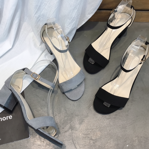 Sandali con Tacco Alto P997 da Donna, Punta Aperta, Tacco Medio - Product Image 1