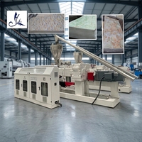 Ligne d'extrusion automatique à double vis pour feuilles et profilés en marbre artificiel avec contrôle PLC