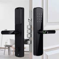 Serrure intelligente Tuya WiFi à empreinte digitale et mot de passe, en aluminium, avec cloud, à bas prix, pour la sécurité électronique de la maison et de l'appartement (compatible TTlock)
