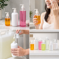 Bouteille Boston 500 ml en HDPE/PP avec pulvérisateur à pompe, couleur personnalisée, OEM/ODM pour lotion, désinfectant pour les mains, soins de la peau, perruques, emballage cosmétique facial