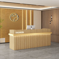 Comptoir de réception personnalisable en MDF écologique et durable pour magasin de vêtements, salon de beauté, salon de thé, bureau - Moderne, simple et léger