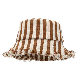 2025 chapeau seau femme à la mode avec rayé bord brossé motif à chevrons parasol plage approprié Camouflage Plaid Styles - Product Image 5