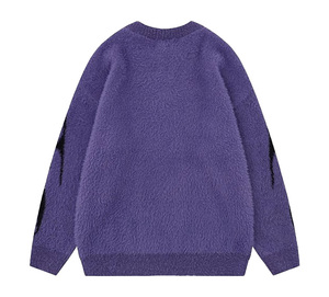 สเวตเตอร์ผ้าขนแกะสำหรับผู้ชายเสื้อถักแบบสวมหัวคอกลมแบบสวมหัวเสื้อสเวตเตอร์ถักสำหรับฤดูหนาวโลโก้ออกแบบได้ตามต้องการ - Product Image 4