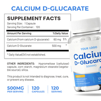 Capsules de Gluconate de Calcium Haute Puissance - Favorise la Santé des Os et du Système Musculaire, 120 Capsules en Vrac