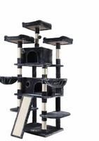 Nouvel Arbre à Chat Géant Moderne Multi-Niveaux de Luxe, Griffoir en Panneaux de Particules, Nouvelle Génération d'Arbre à Chat pour Animaux