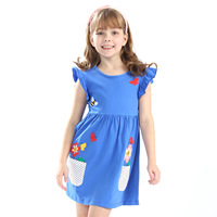 Nouvelle Collection 2025 – Robe d'été pour fillettes, 100 % coton, manches courtes, broderie florale, haute qualité
