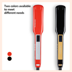 Plancha de pelo de titanio de placa ancha con pantalla LCD, plancha profesional para peinar el cabello con queratina, logotipo personalizado, venta al por mayor - Product Image 5