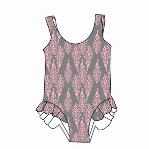 Hot Summer <strong>Girl</strong> <strong>Children</strong> <strong>Swimsuit</strong> with Lace Hawaii Prints Sleeveless Breathable Soft Kids <strong>Girls</strong> Swimwear - Product Image 4