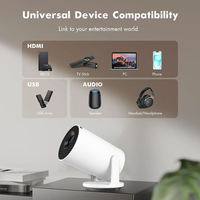 BYINTEK C207 HY300 Mini Projecteur Smart LCD LED 250 Lumens sans Fil pour Téléphones, Cinéma Maison 1080p 4K
