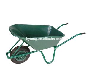 Cubo de plástico de Color verde, carretilla de rueda de jardín, WB6414, en venta - Product Image 3