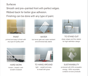 Rongke OEM Factory Waterproof Waterproof 6" <strong>4</strong> 6 <strong>Inch</strong> Mdf <strong>Baseboard</strong> 3d Wall Sticker - Product Image 4