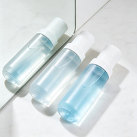 Flacon pulvérisateur à brume fine vide 100ml 120ml en plastique transparent dépoli rechargeable avec capuchon blanc pour toner, essence, salon de beauté