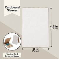 Manchons plats en carton blanc vierges OEM ODM standard 115x75x0.8mm pour cartes de tatouages plats et distributeurs automatiques
