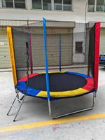 Trampolín Redondo de 8-16 Pies a Precio de Fábrica con Red Protectora Colorida para Uso en Interiores y Exteriores, para Diversión Infantil y Ejercicio en Gimnasio